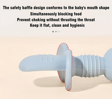 Ezüstszürke szilikon baba evőeszköz szett kanállal és villával