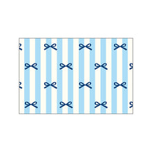 Blue bow knot entryway doormat for indoor or covered doorway