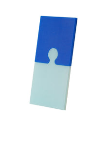 Blue puzzle shaped antimicrobial PE cutting board for kitchen food preparation