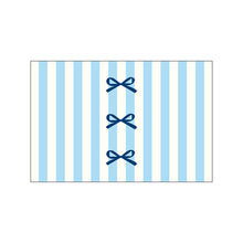 Blue bow knot entryway doormat for indoor or covered doorway