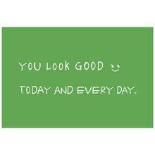 Pink “You Look Good” entryway doormat for front door, hallway, or porch