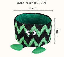 Little monster woven storage basket for organizing small household items