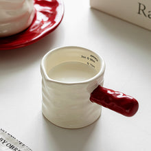 Red ceramic coffee measuring cup with 90ml capacity