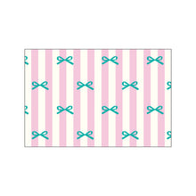 Blue bow knot entryway doormat for indoor or covered doorway
