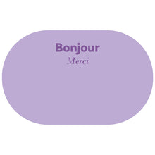 Pink Bonjour entryway doormat for front door, hallway, or porch