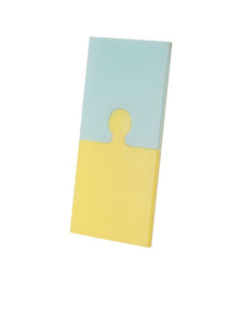 Blue puzzle shaped antimicrobial PE cutting board for kitchen food preparation