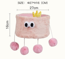 Little monster woven storage basket for organizing small household items
