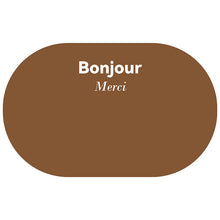 Pink Bonjour entryway doormat for front door, hallway, or porch