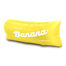 Inflatable outdoor lounger sofa for portable seating at the beach, campsite or garden