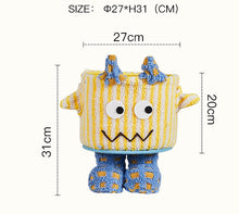 Little monster woven storage basket for organizing small household items