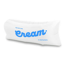 Inflatable outdoor lounger sofa for portable seating at the beach, campsite or garden