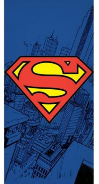 Sötétkék Superman gyerek strandtörölköző 70×140 cm