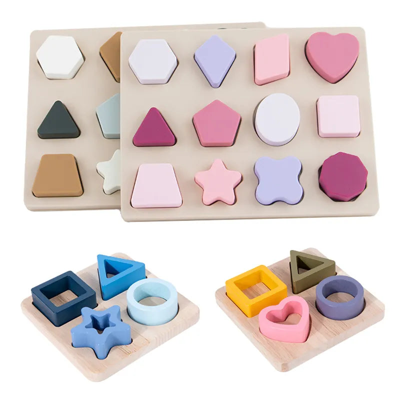 Montessori formaberakó puzzle geometriai formákkal