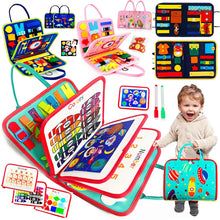 Szivárványos Montessori busy board kisgyermekeknek