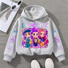 KPop ihletésű színes gyerek kapucnis pulóver