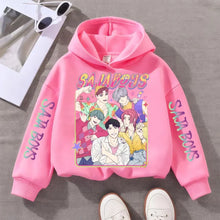 KPop ihletésű színes gyerek kapucnis pulóver