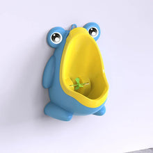 Kék béka formájú fali piszoár gyerekeknek