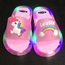 Unikornisos LED-es gyerekpapucs