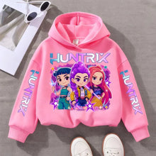 KPop ihletésű színes gyerek kapucnis pulóver