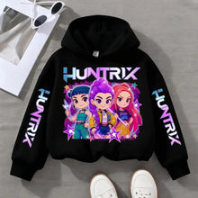KPop ihletésű színes gyerek kapucnis pulóver
