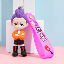 KPop ihletésű figurás kulcstartó