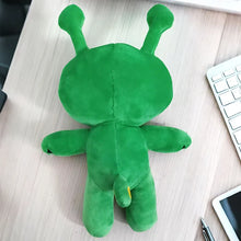 Zöld ufó plüsspárna 15 cm-es méretben