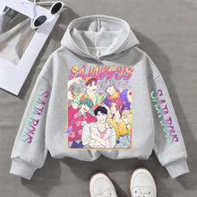 KPop ihletésű színes gyerek kapucnis pulóver
