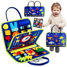 Szivárványos Montessori busy board kisgyermekeknek