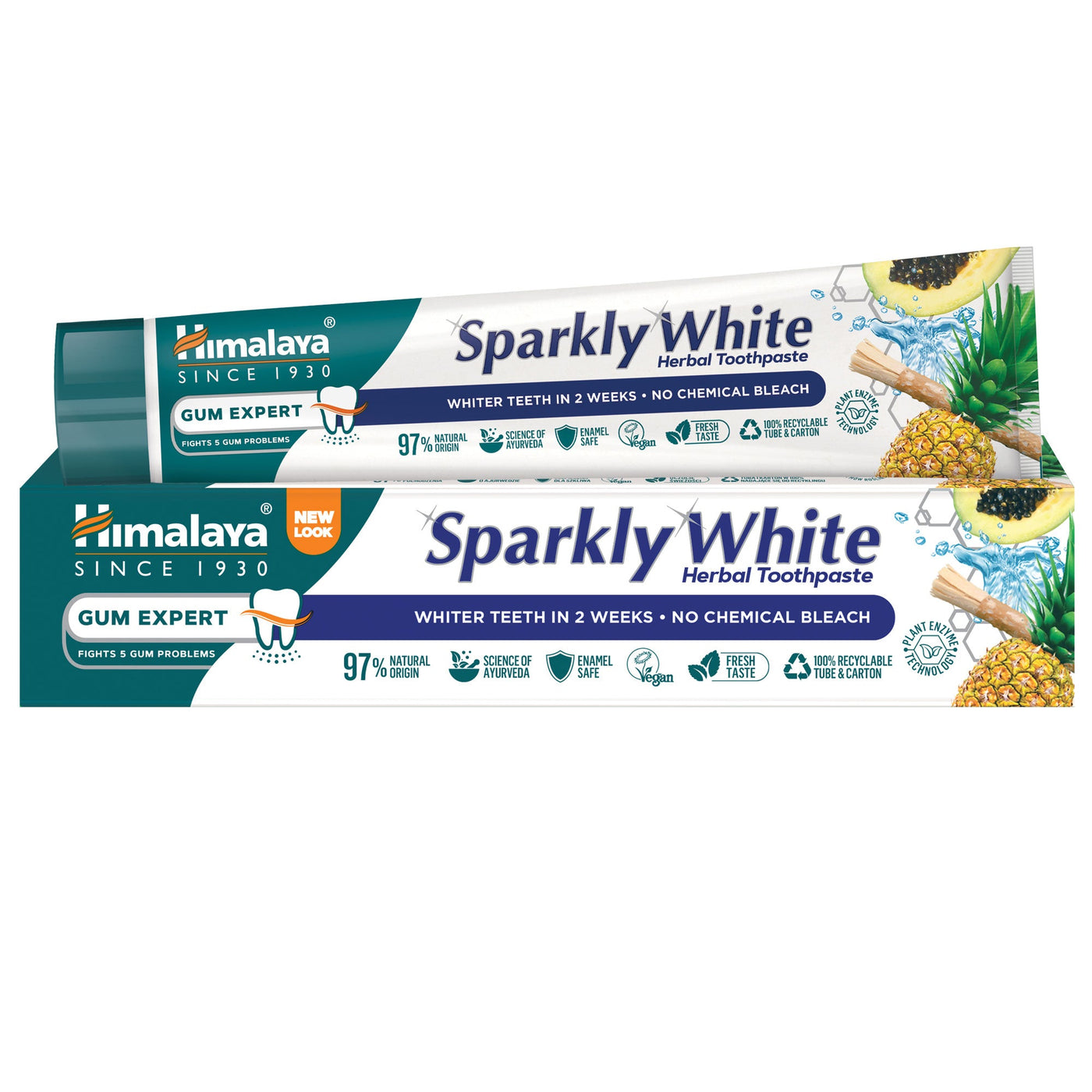 Himalaya Sparkly White Herbal Toothpaste 75ml tube