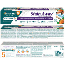 Himalaya Stain Away Herbal Toothpaste 75ml tube for surface stain reduction