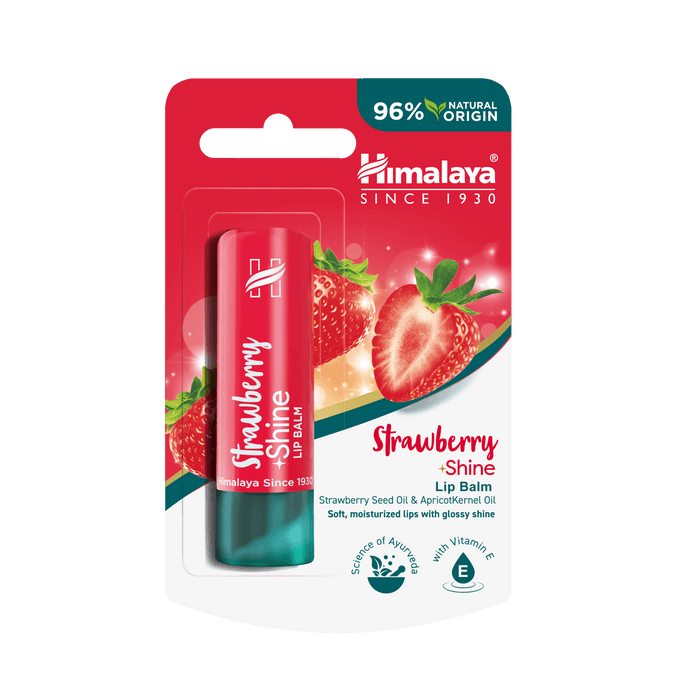 Himalaya Strawberry Shine Lip Balm 4.5g stick for dry lips