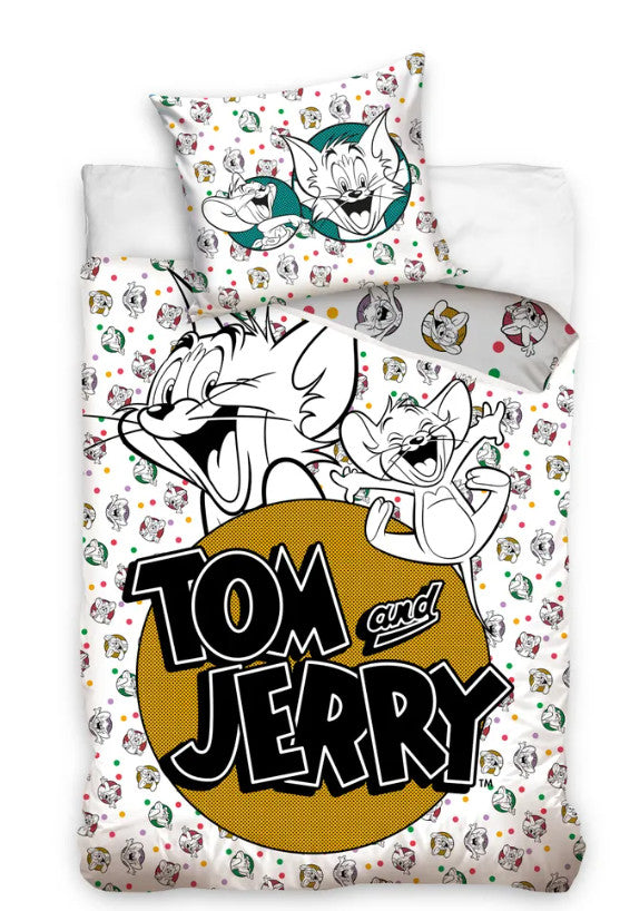 Tom és Jerry mintás pamut ágyneműhuzat garnitúra