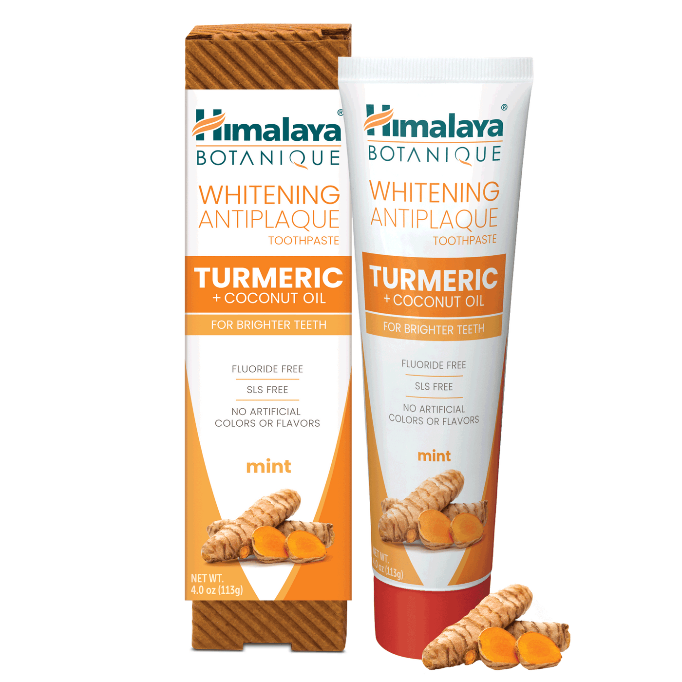 Himalaya Botanique turmeric and coconut oil whitening antiplaque toothpaste 113 g