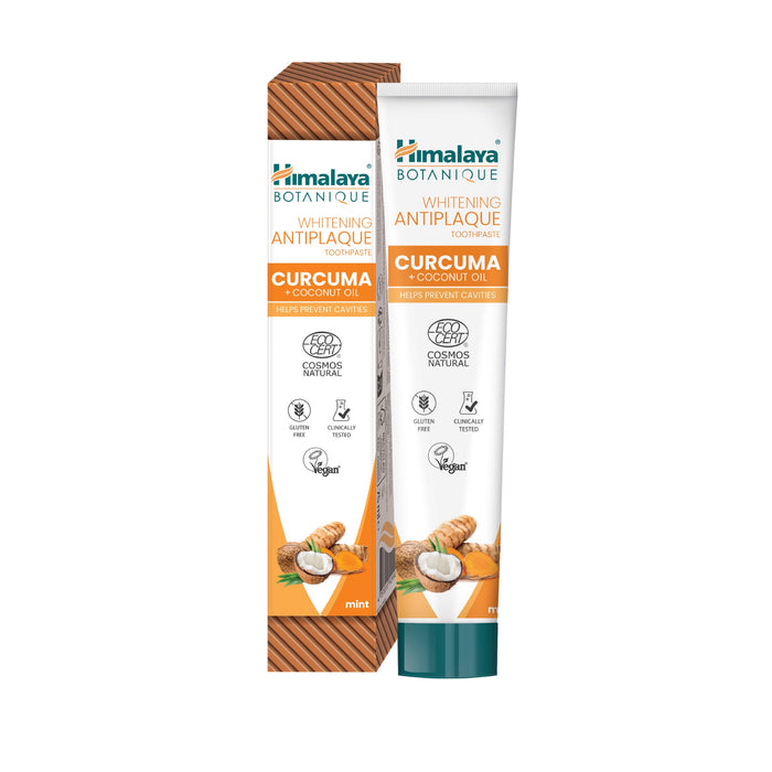 Himalaya Botanique Whitening Antiplaque Toothpaste Curcuma + Coconut Oil 75 ml-0