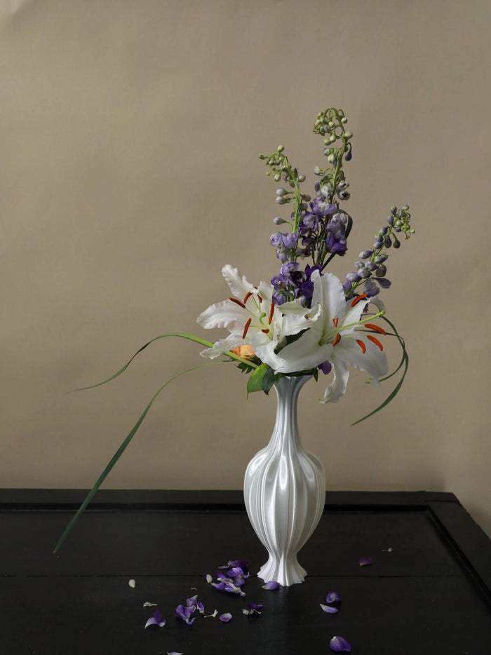 3D printed silk texture PLA vase for decorative flower display