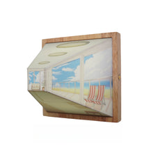 3D gallery wall lamp with art-inspired design and cordless rechargeable LED lighting