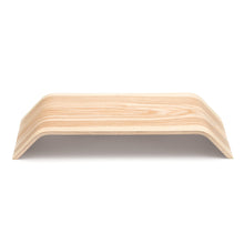 Wooden monitor stand riser for organizing a desk workspace