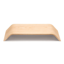 Wooden monitor stand riser for organizing a desk workspace