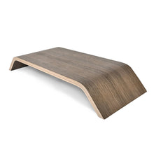 Wooden monitor stand riser for organizing a desk workspace