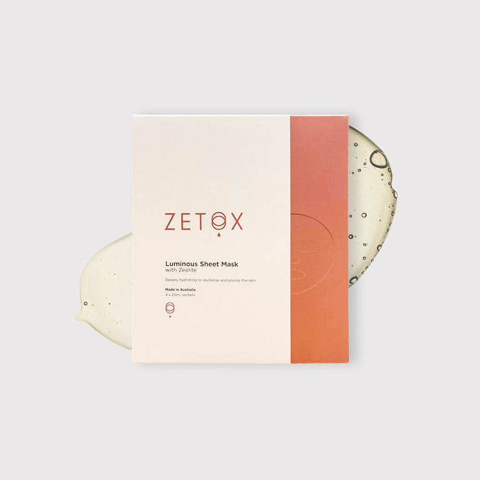 Zetox Luminous zeolitos fátyolmaszk 4 darabos szett