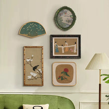 Oriental style decorative wall art set of 5 for home decor
