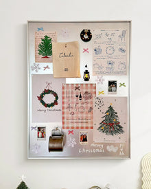 Stainless steel magnetic display board for photos, notes, and wall décor