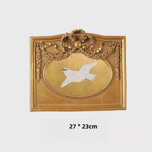 Retro Nordic wall art painting with resin frame for modern home decor