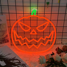 Pumpkin Halloween neon sign for festive wall decor