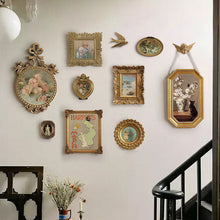 Set of 10 retro wall paintings for vintage-inspired gallery wall decor