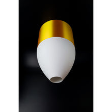Nova Aura Ivory pendant light with matte white lower section and glossy warm gold upper detail