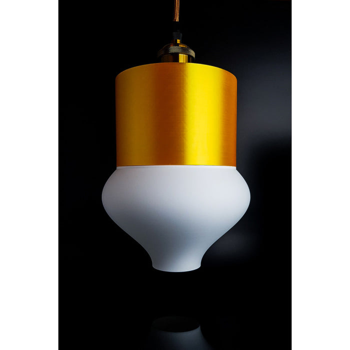 Teara Aura Ivory gold and matte white decorative pendant light