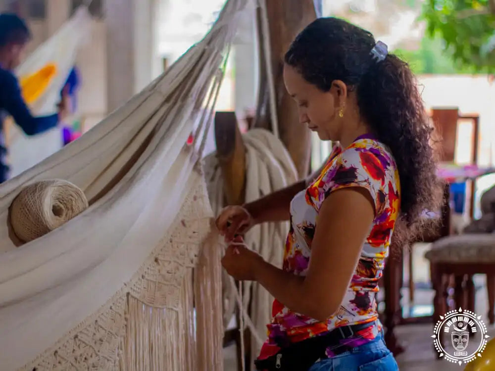 Magdalena XL handwoven Colombian cotton hammock chair