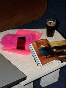 Pink irregular acrylic decorative tray with modern sculptural design