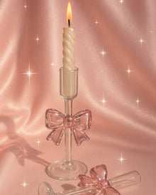 Pink bow 300ml wine glass with decorative glass bow detail